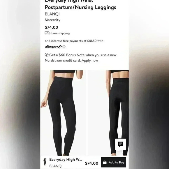 BLANQI
Everyday
HIGHWAIST POSTPARTUM + NURSING SUPPORT LEGGINGS NEW WITH TAG - Picture 5 of 7
